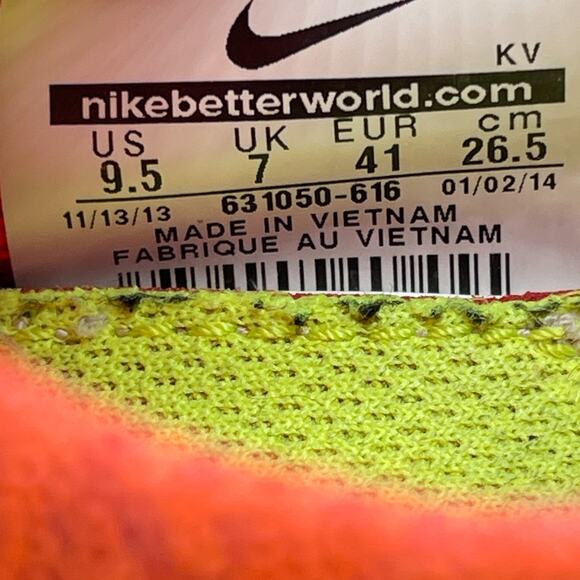 Nike Free 4.0 Flyknit Shoes Womens Size 9.5 Fire Red Running Comfort Walking Gym - Picture 8 of 8